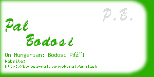 pal bodosi business card